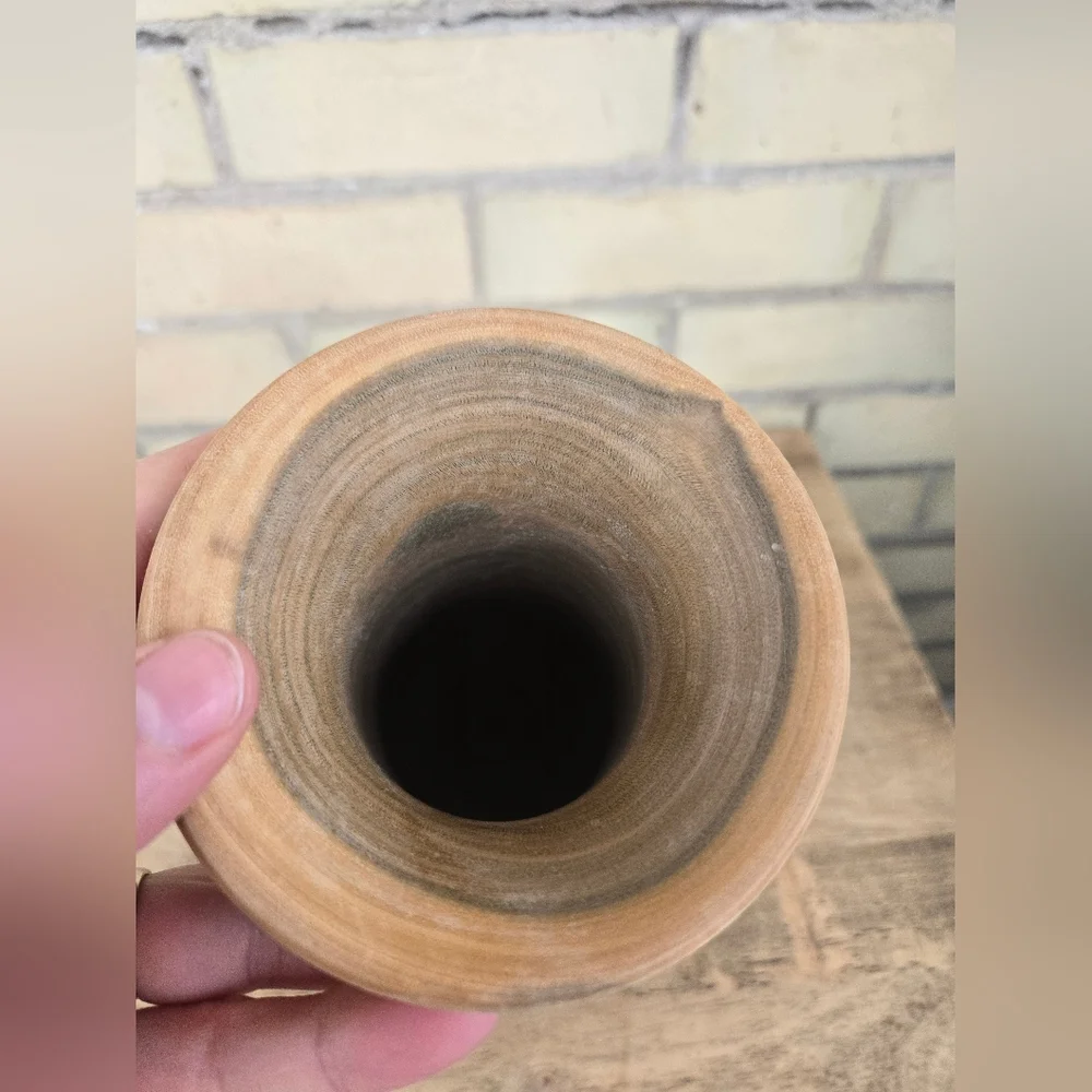 Hand Crafted Wooden Vase - Picture 3 of 8